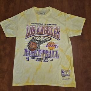 Mitchell & Ness Hardwood Classics Mens LA Lakers Tie Dye 16x Champions Tee M